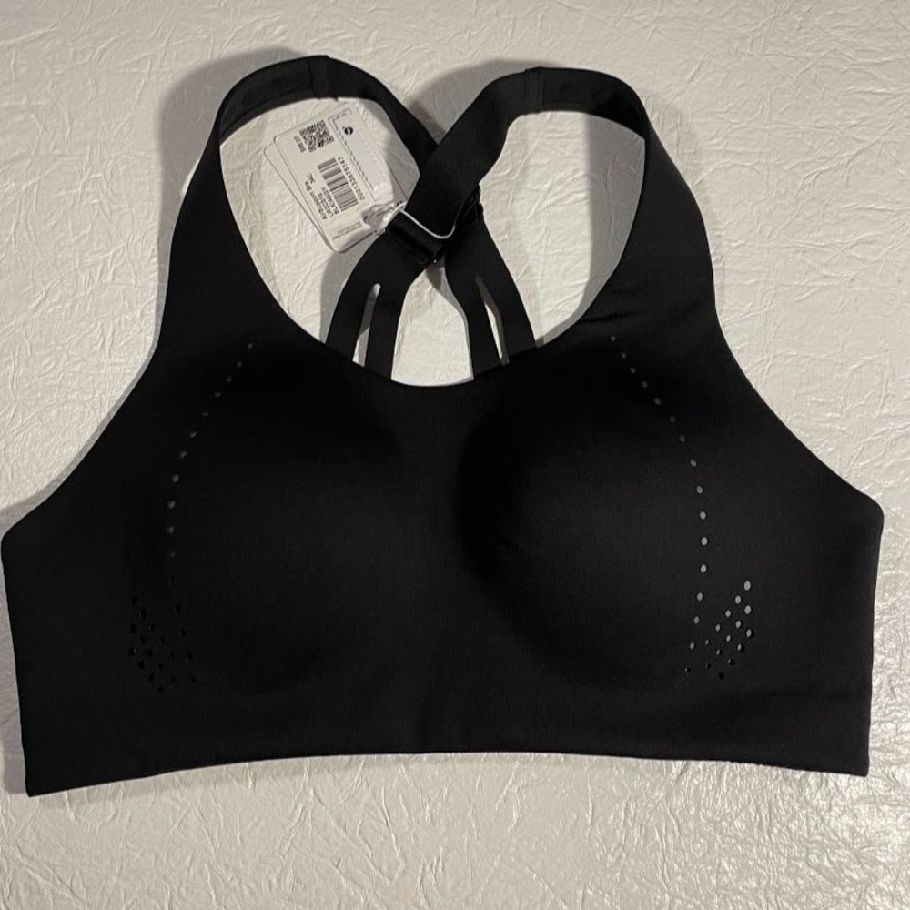 NEW Lululemon Air Support High Support Bra Size 34D Black Crisscross Back Straps - Picture 3 of 13